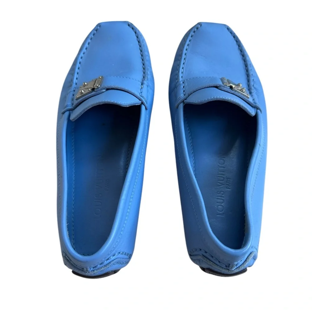 Louis Vuitton‎ Calfskin Lombok Mocassin Loafers Blue